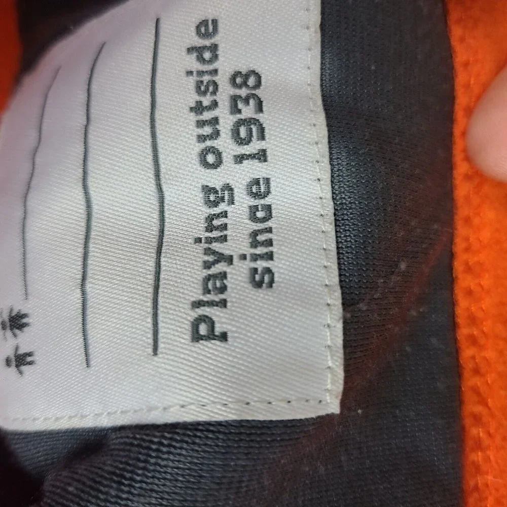 Columbia Fleece Jacket Boys Large Orange Gray Full‎ Zip Softshell Youth Casual